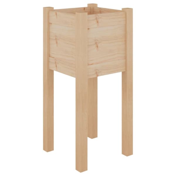 The Living Store plantekasser 2 stk. 31x31x70 cm massivt fyrretræ - Plantekrukker