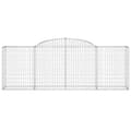Miniatyrbillede 5 af 7: The Living Store buede gabionkurve 4 stk. 300x50x100/120 cm galvaniseret jern -  Plantekrukker