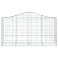 Miniatyrbillede 5 af 7: The Living Store buede gabionkurve 7 stk. 200x50x100/120 cm galvaniseret jern -  Plantekrukker