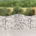 Miniatyrbillede 2 af 7: The Living Store buede gabionkurve 7 stk. 200x50x100/120 cm galvaniseret jern -  Plantekrukker