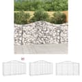 Miniatyrbillede 1 af 7: The Living Store buede gabionkurve 7 stk. 200x50x100/120 cm galvaniseret jern -  Plantekrukker