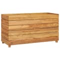 Pikkukuva 3 / 11: The Living Store Korotettu kukkalaatikko 100x40x55 cm kierrätetty tiikki/teräs -  Kukkaruukut & istutuslaatikot