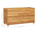 Pikkukuva 10 / 11: The Living Store Korotettu kukkalaatikko 100x40x55 cm kierrätetty tiikki/teräs -  Kukkaruukut & istutuslaatikot