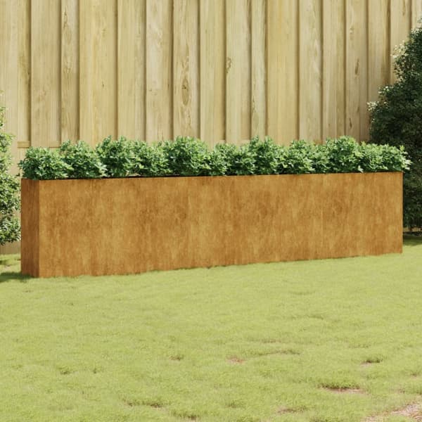 The Living Store højbed 360x40x80 cm cortenstål - Plantekrukker