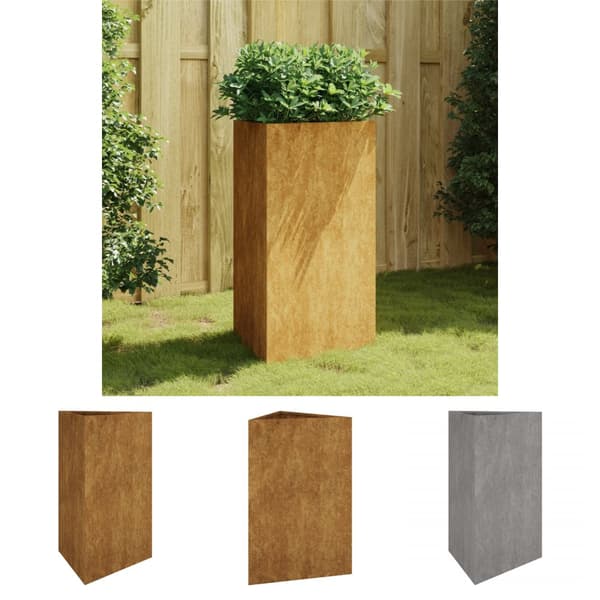 The Living Store plantekrukke 50x43x75 cm cortenstål - Plantekrukker