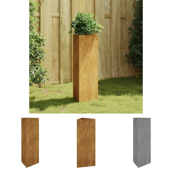 The Living Store plantekrukke 30x26x75 cm cortenstål - Plantekrukker