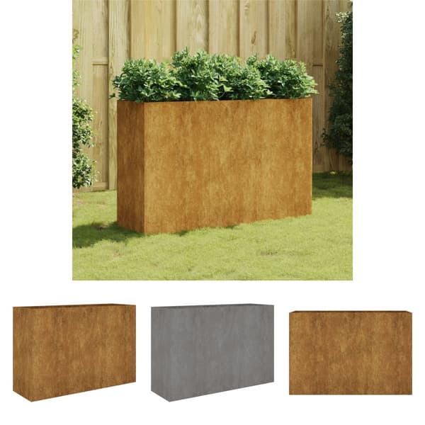 The Living Store højbed 120x40x80 cm cortenstål -  Plantekrukker