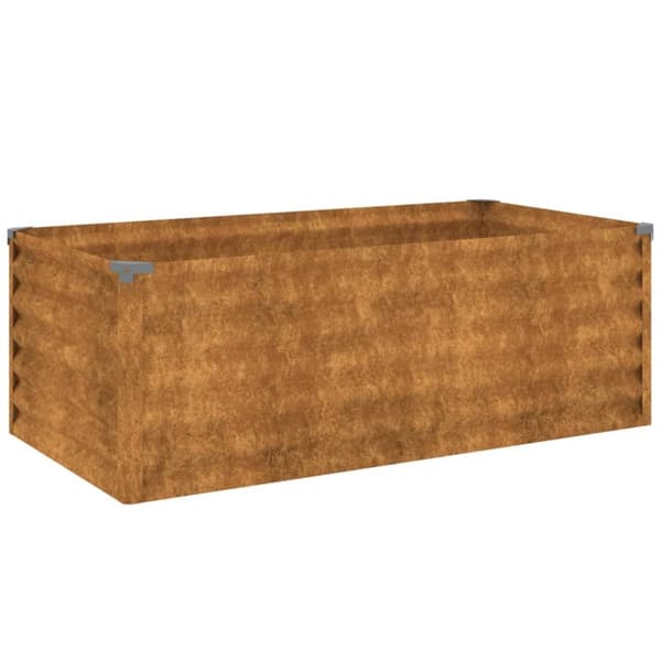 The Living Store højbed 100x50x36 cm cortenstål -  Plantekrukker
