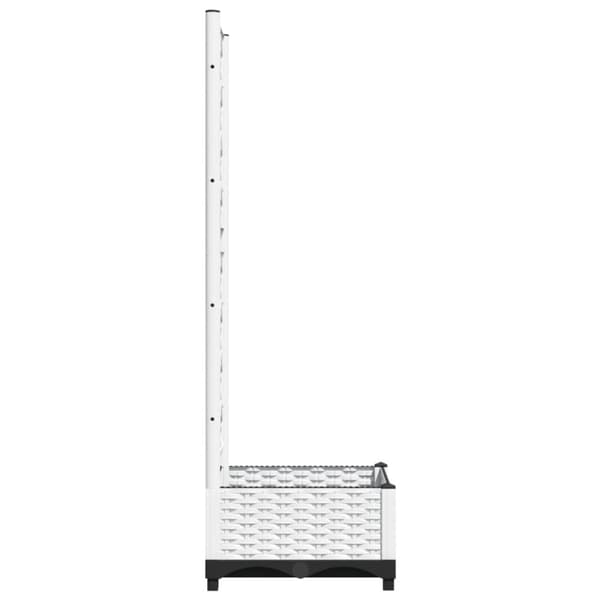 The Living Store plantekasse med espalier 40x40x121,5 cm PP hvid - Plantekrukker