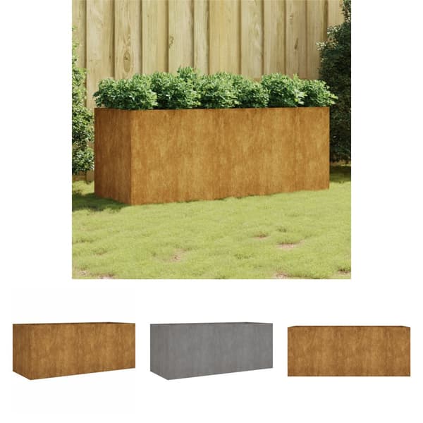 The Living Store højbed 200x80x80 cm cortenstål -  Plantekrukker