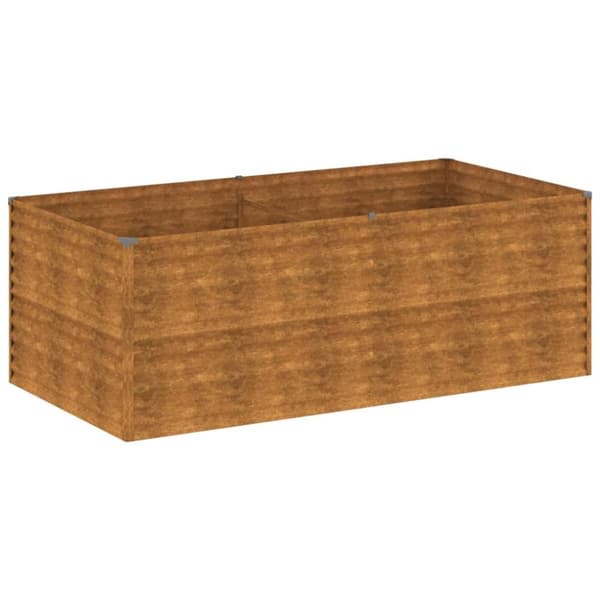 The Living Store højbed 196x100x69 cm cortenstål - Plantekrukker