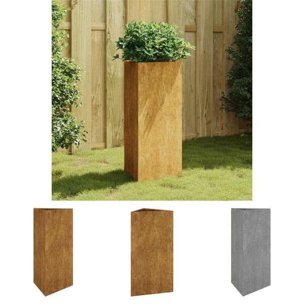 The Living Store plantekrukke 40x34,5x75 cm cortenstål - Plantekrukker