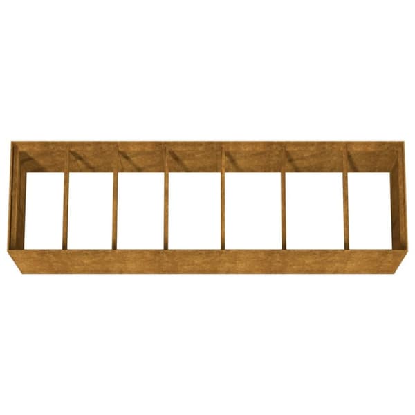 The Living Store højbed 280x80x80 cm cortenstål -  Plantekrukker