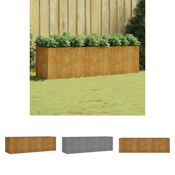 The Living Store højbed 280x80x80 cm cortenstål -  Plantekrukker