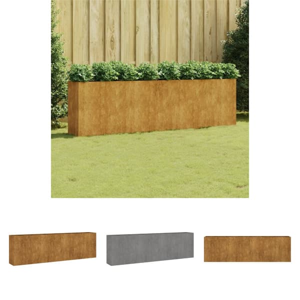 The Living Store højbed 280x40x80 cm cortenstål -  Plantekrukker