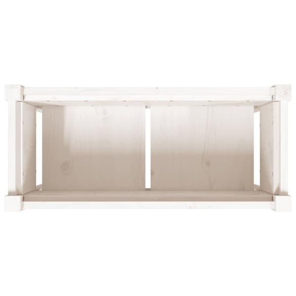 The Living Store Odlingslådor med ben vit 70x31x70 cm massiv furu -  Krukor & odlingslådor