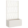 Miniatyrbillede 3 af 10: The Living Store plantekasse med espalier 80x36x140 cm PP hvid -  Plantekrukker