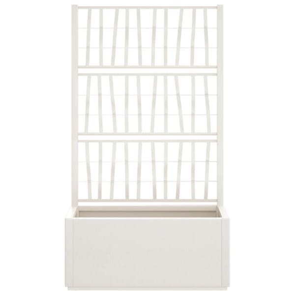 The Living Store plantekasse med espalier 80x36x140 cm PP hvid -  Plantekrukker