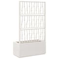 Miniatyrbillede 6 af 10: The Living Store plantekasse med espalier 80x36x140 cm PP hvid -  Plantekrukker
