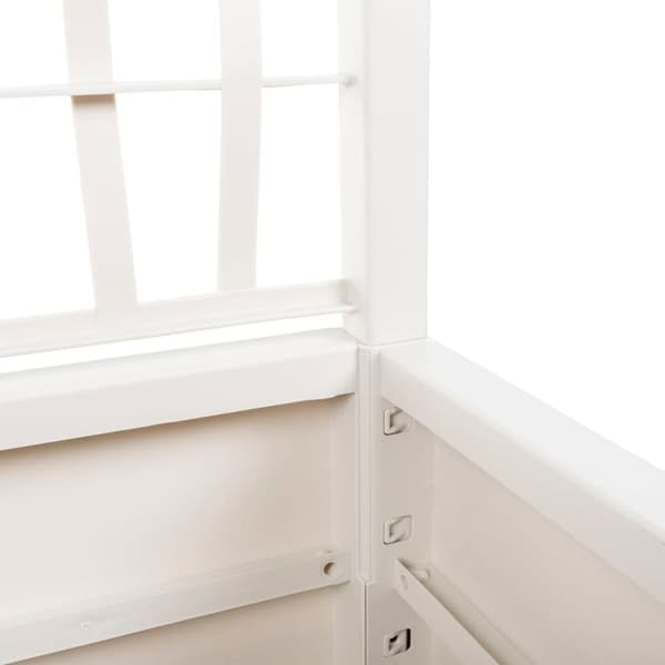 The Living Store plantekasse med espalier 80x36x140 cm PP hvid -  Plantekrukker
