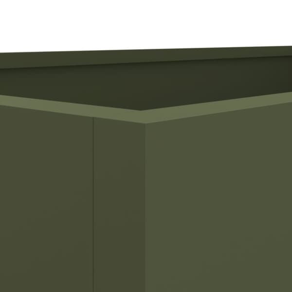 The Living Store Odlingslåda olivgrön 62x47x46 cm kallvalsat stål -  Krukor & odlingslådor