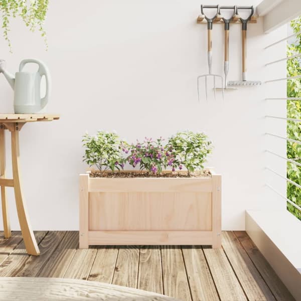 The Living Store Odlingslåda 60x31x31 cm massiv furu -  Krukor & odlingslådor