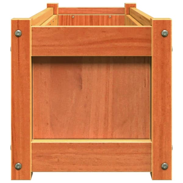 The Living Store plantekasse 90x31x31 cm massivt fyrretræ gyldenbrun -  Plantekrukker