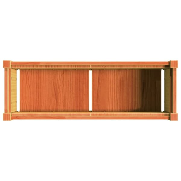 The Living Store plantekasse 90x31x31 cm massivt fyrretræ gyldenbrun - Plantekrukker