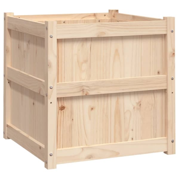 The Living Store plantekasse 60x60x60 cm massivt fyrretræ -  Plantekrukker