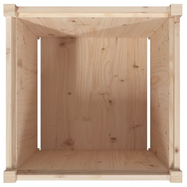 The Living Store plantekasse 60x60x60 cm massivt fyrretræ -  Plantekrukker