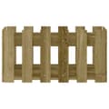 Miniatyrbild 6 av 10: The Living Store Odlingslåda med staket-design 60x30x30 cm impregnerad furu -  Krukor & odlingslådor