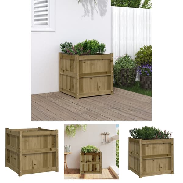 The Living Store Odlingslåda 60x60x60 cm impregnerat furu - Krukor & odlingslådor