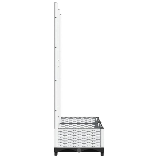 The Living Store plantekasse med espalier 80x40x121,5 cm PP hvid -  Plantekrukker