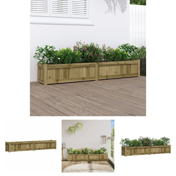The Living Store plantekasse 180x31x31 cm imprægneret fyrretræ -  Plantekrukker