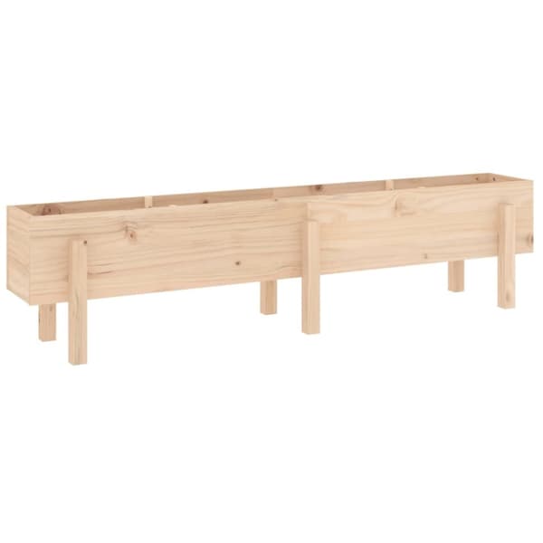 The Living Store Odlingslåda på ben 160x30x38 cm massiv furu - Krukor & odlingslådor