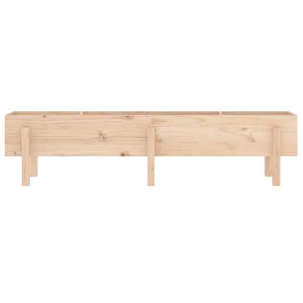 The Living Store Odlingslåda på ben 160x30x38 cm massiv furu - Krukor & odlingslådor