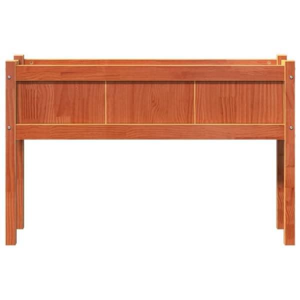 The Living Store Odlingslådor med ben vaxbrun 110x31x70 cm massiv furu -  Krukor & odlingslådor