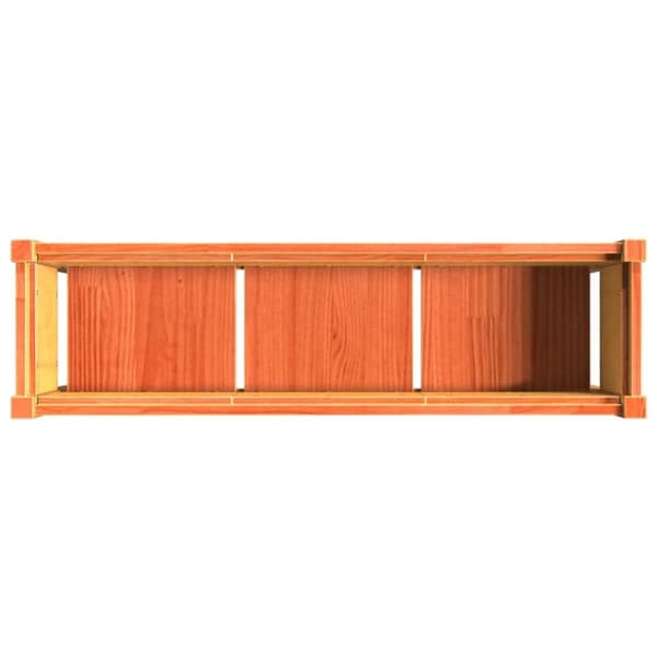 The Living Store Odlingslådor med ben vaxbrun 110x31x70 cm massiv furu -  Krukor & odlingslådor