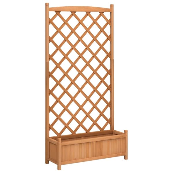 The Living Store plantekasse med espalier massivt grantræ brun -  Plantekrukker