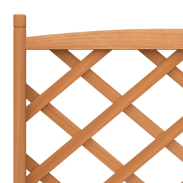 The Living Store plantekasse med espalier og hjul massivt fyrretræ brun -  Plantekrukker