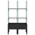 Miniatyrbillede 4 af 8: The Living Store plantekasse med espalier 80x40x142,5 cm PP sort -  Plantekrukker