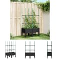 Miniatyrbillede 1 af 8: The Living Store plantekasse med espalier 80x40x142,5 cm PP sort -  Plantekrukker