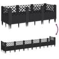 Miniatyrbillede 7 af 9: The Living Store plantekasse med spyd 123,5x43,5x43,5 cm PP sort -  Plantekrukker