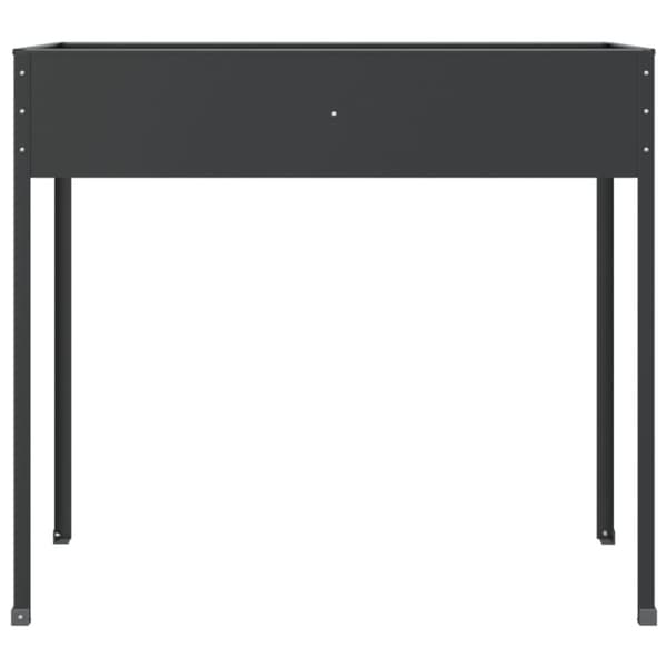 The Living Store plantekasser 2 stk. galvaniseret stål antracitgrå -  Plantekrukker
