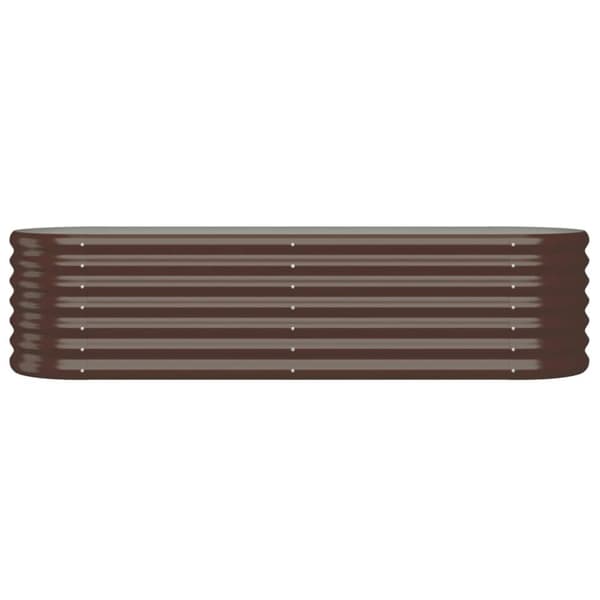 The Living Store plantekasse 152x40x36 cm pulverlakeret stål brun -  Plantekrukker