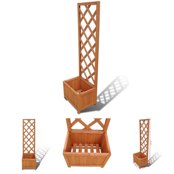 The Living Store plantekasse med espalier 40 x 30 x 135 cm -  Plantekrukker