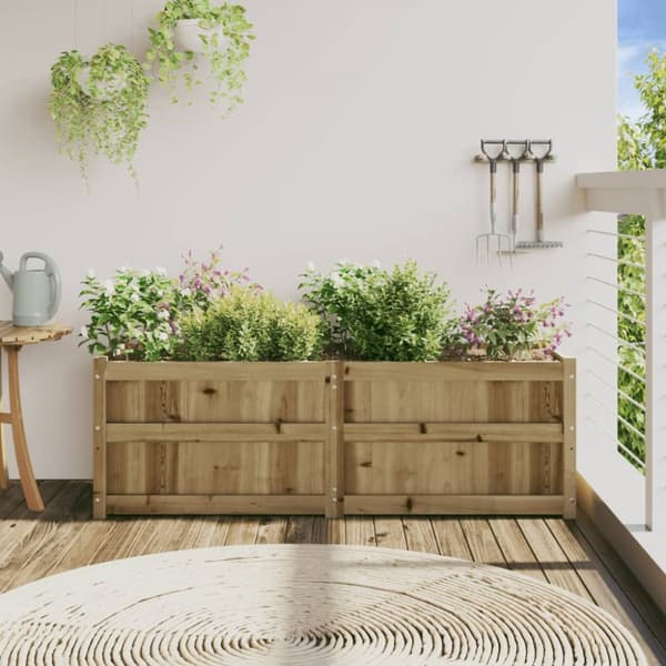 The Living Store Odlingslåda 150x50x50 cm impregnerat furu -  Krukor & odlingslådor