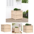 Pikkukuva 1 / 11: The Living Store Ulkokukkalaatikko 70x70x70 cm täysi mänty -  Kukkaruukut & istutuslaatikot