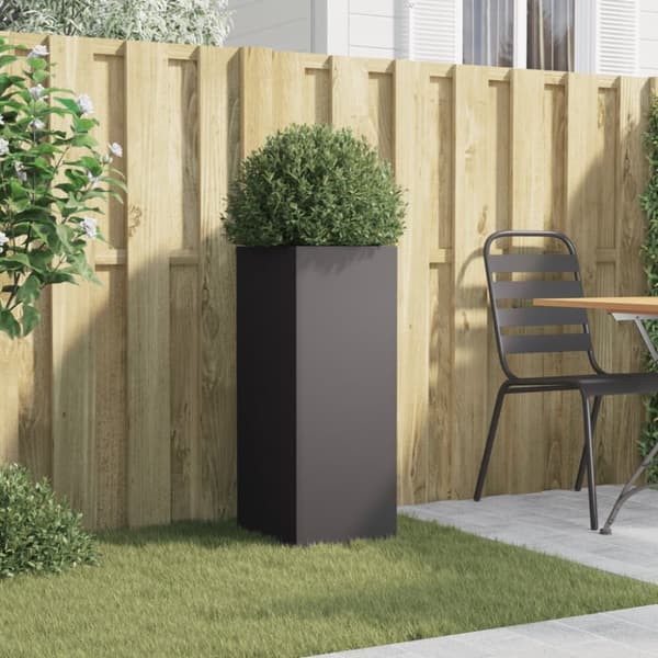 The Living Store plantekasse 32x29x75 cm koldvalset stål sort -  Plantekrukker