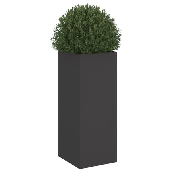 The Living Store plantekasse 32x29x75 cm koldvalset stål sort -  Plantekrukker